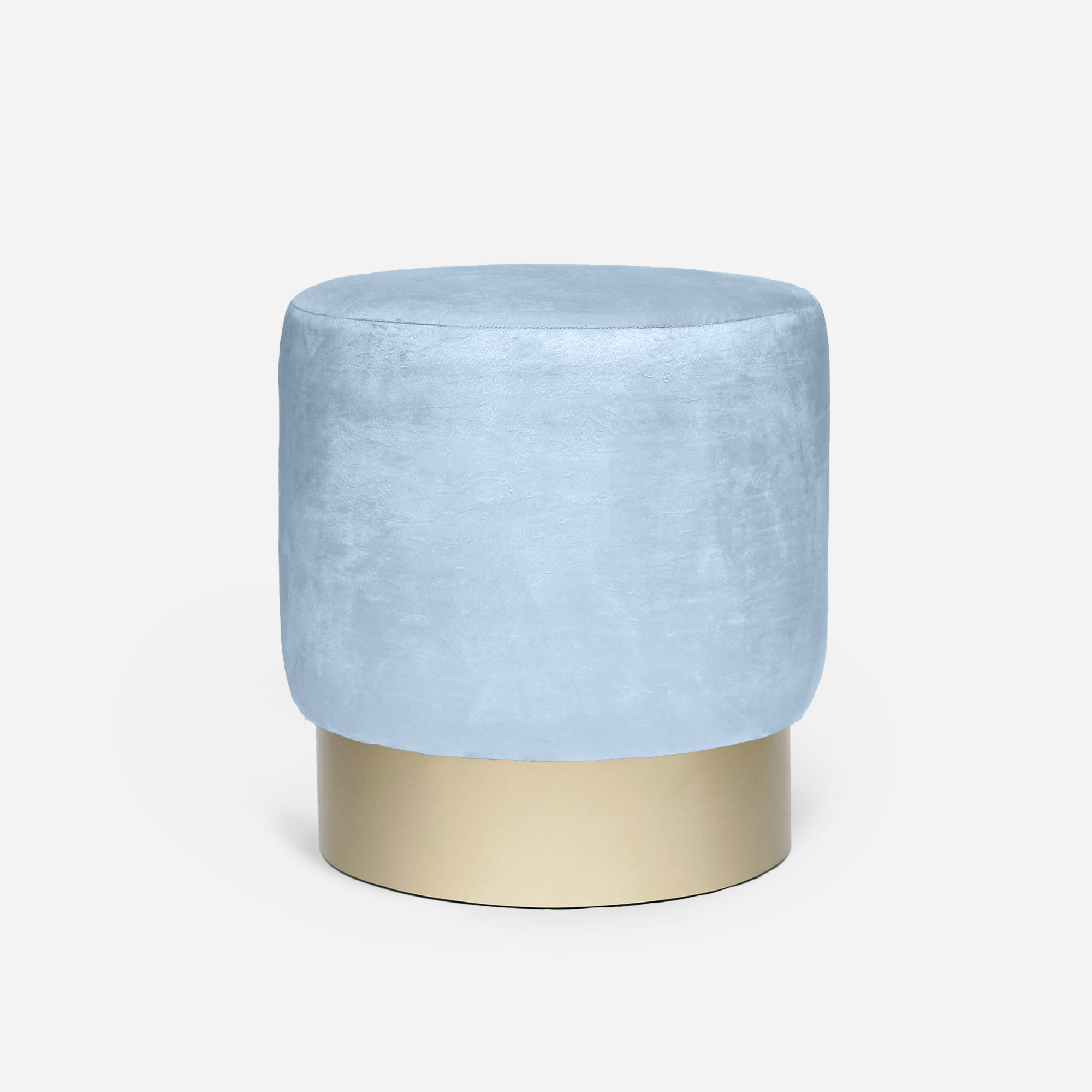 Round Pouf Gold in Baby Blue (Pre-Order)